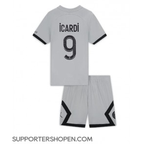 Paris Saint-Germain Mauro Icardi #9 Bortatröja Barn 2022-23 Kortärmad (+ korta byxor)